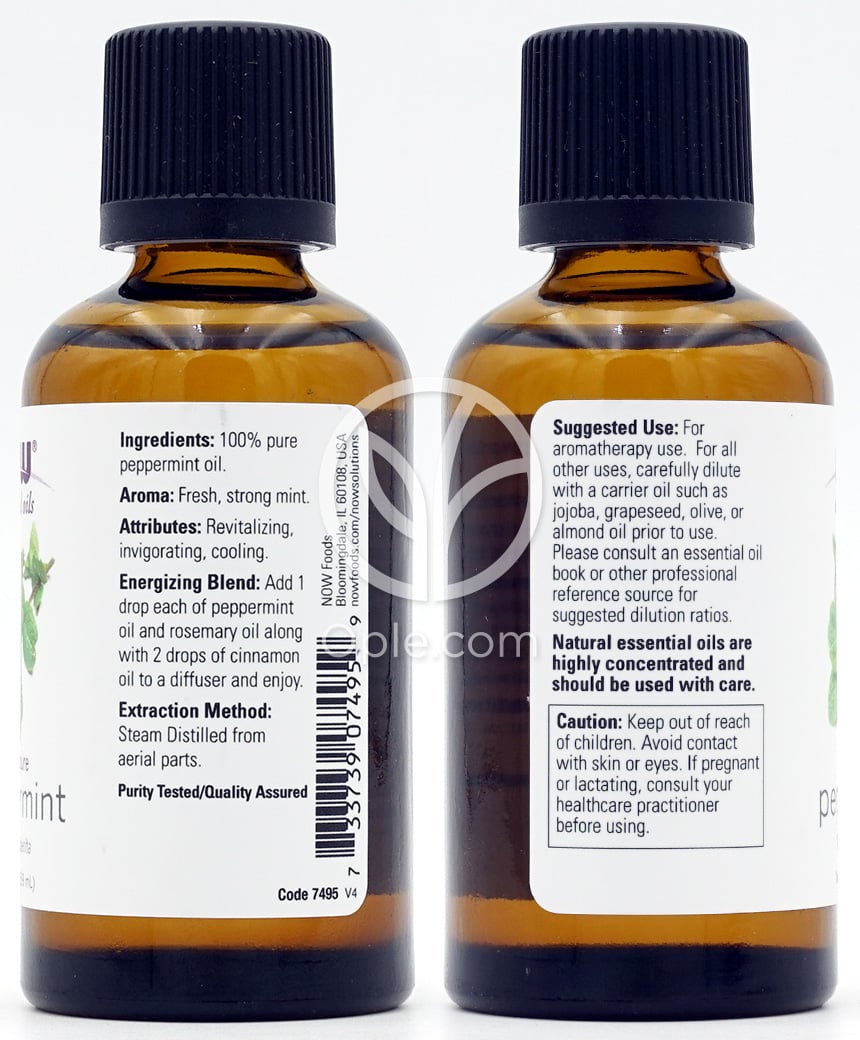 Now Foods_エッセンシャルオイル ペパーミント, 2fl oz — 후면