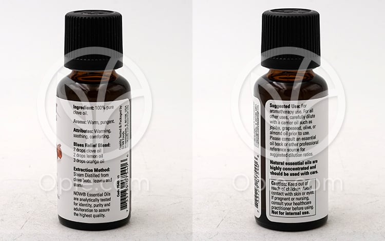 ナウフーズ_エッセンシャルオイル100%ピュア クローブ、30ml — 후면