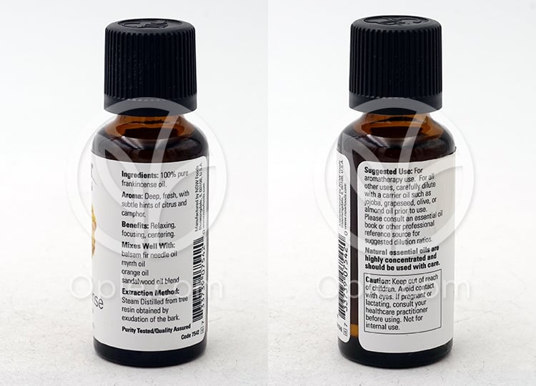 ナウフーズ_エッセンシャルオイル、100%ピュア フランキンセンス 30ml — 후면
