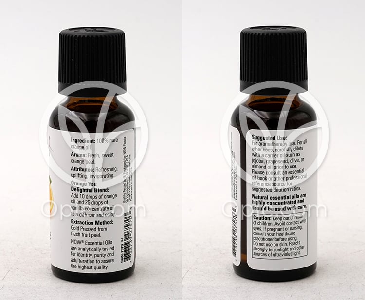 ナウフーズ_エッセンシャルオイル 100% ピュアオレンジ、30ml — 후면