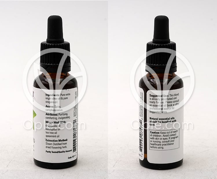 ナウフーズ_エッセンシャルオイル オレガノオイル 25% オイルブレンド、30ml — 후면