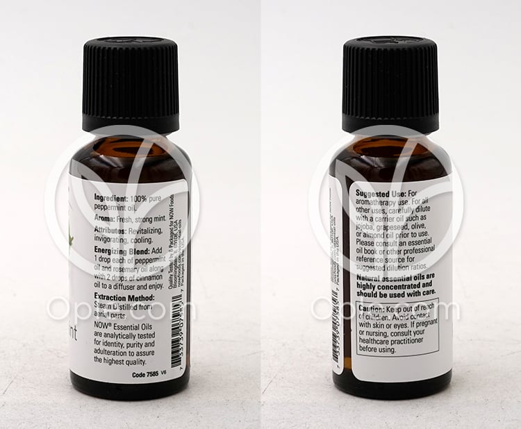 나우푸드_Essential Oils, 100% Pure Peppermint  1 fl oz — 후면