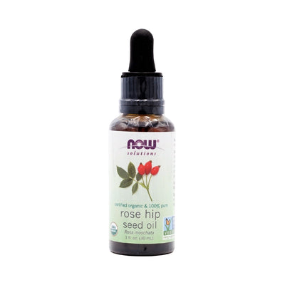 NOW Foods_Solutions, オーガニック認証済み100%ピュア ローズヒップシードオイル 30ml