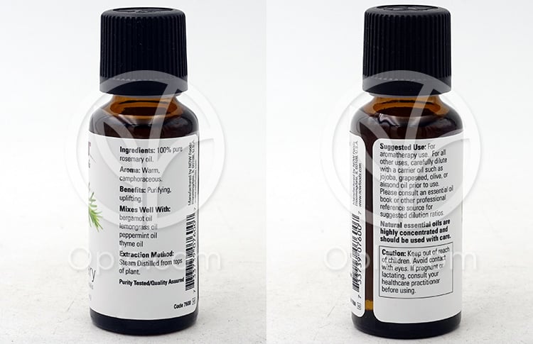 ナウフーズ_エッセンシャルオイル、100％ピュアローズマリー 30ml — 후면