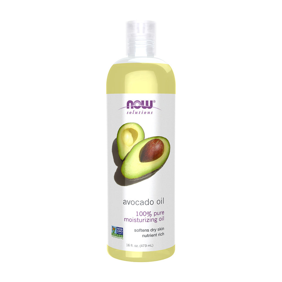 나우푸드_Solutions 100% Pure Avocado Oil Moisturizing Oil,  16 fl oz