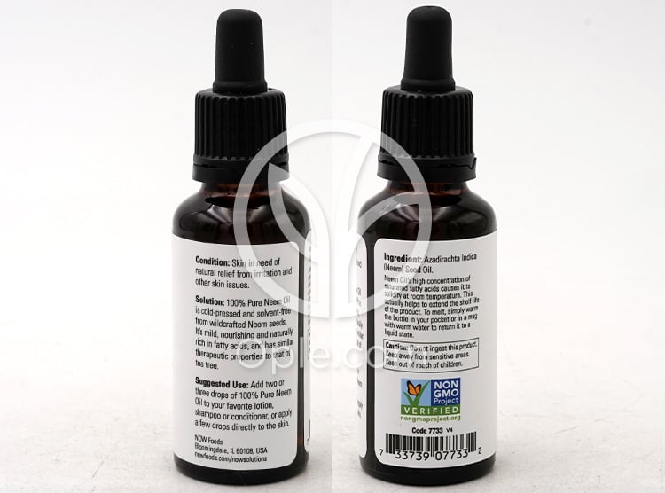 ナウフーズ_ソリューションズ 100％ピュアニームオイル、30ml — 후면