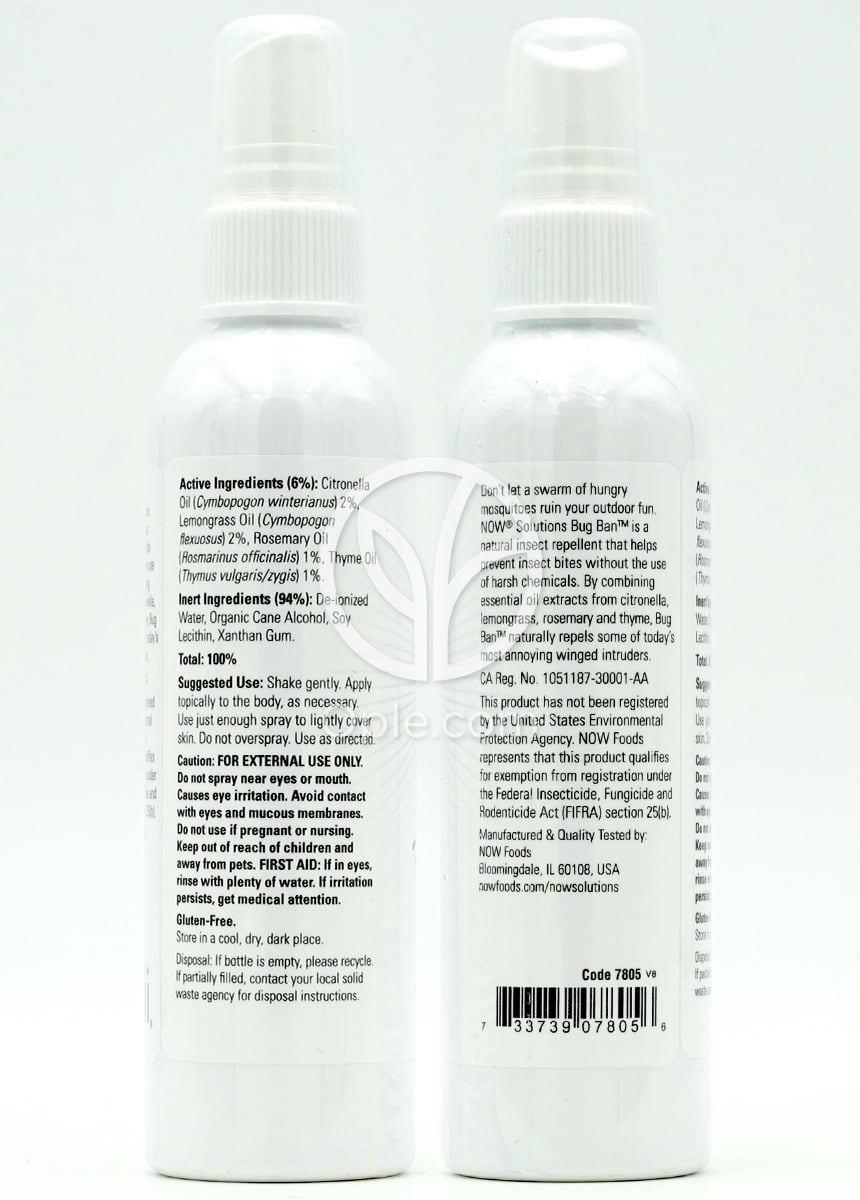 나우푸드_Solutions Bug Ban Natural Insect Repellent,  4 fl oz — 후면