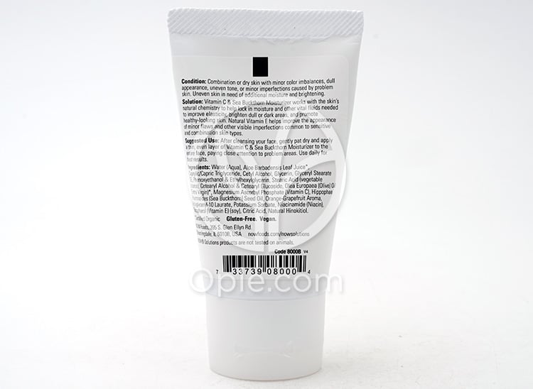 ナウフーズ_ソリューションズ, ビタミンC＆シーバックソーンモイスチャライザー 2fl oz — 후면