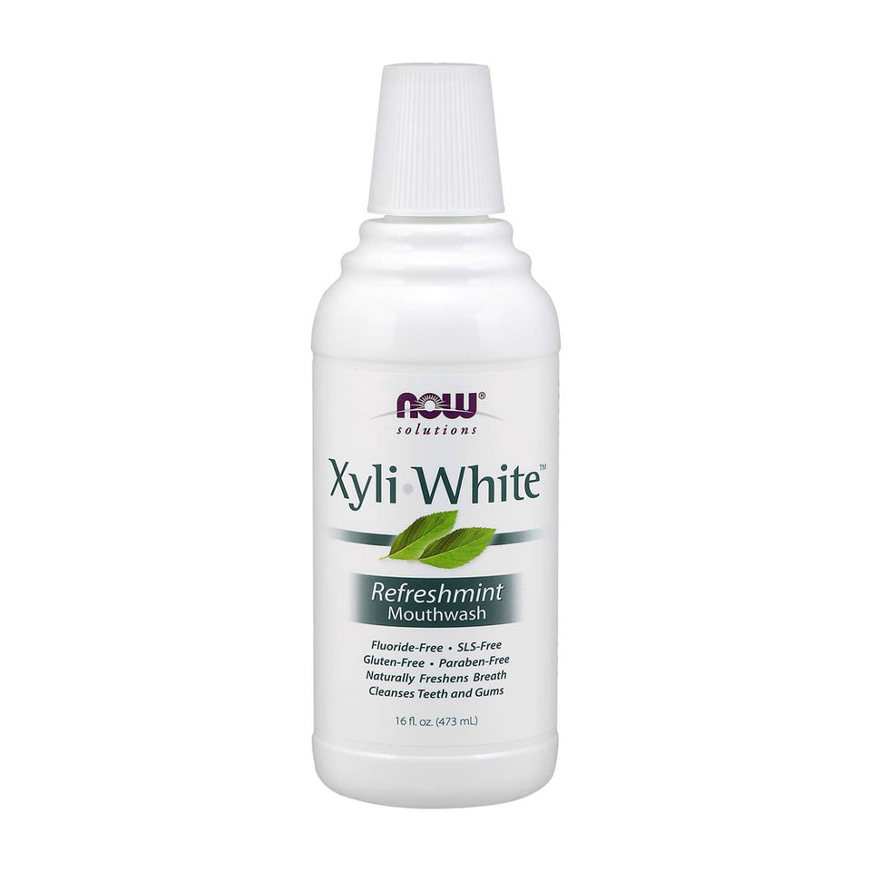 나우푸드_Solutions, Xyli White Refreshmint Mouthwash  16 fl oz