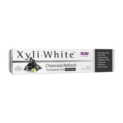나우푸드_Solutions Xyli White Toothpaste Gel Mint Flavor,  6.4 oz
