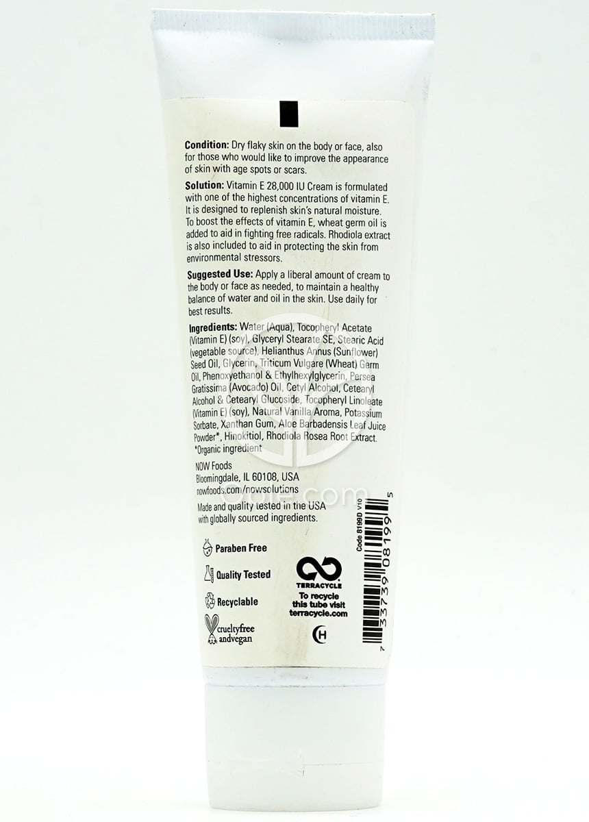 ナウフーズ_ビタミンEクリーム 28,000IU、4fl oz — 후면