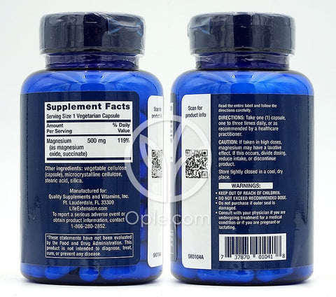 라이프익스텐션_마그네슘 캡스 500mg, 100 베지캡슐