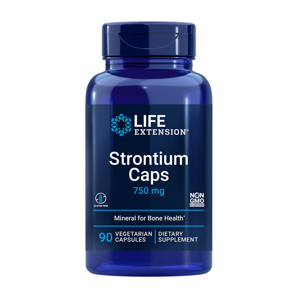 ライフエクステンション_ストロンチウムカプセル750mg、90植物性カプセル