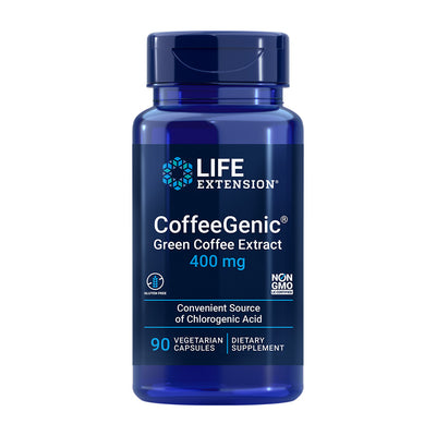 ライフエクステンション_コーヒージェニックグリーンコーヒー豆エキス 400mg、ベジカプセル90粒