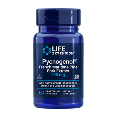 Life Extension ピクノジェノール フランス海岸松樹皮エキス 100mg、60植物性カプセル