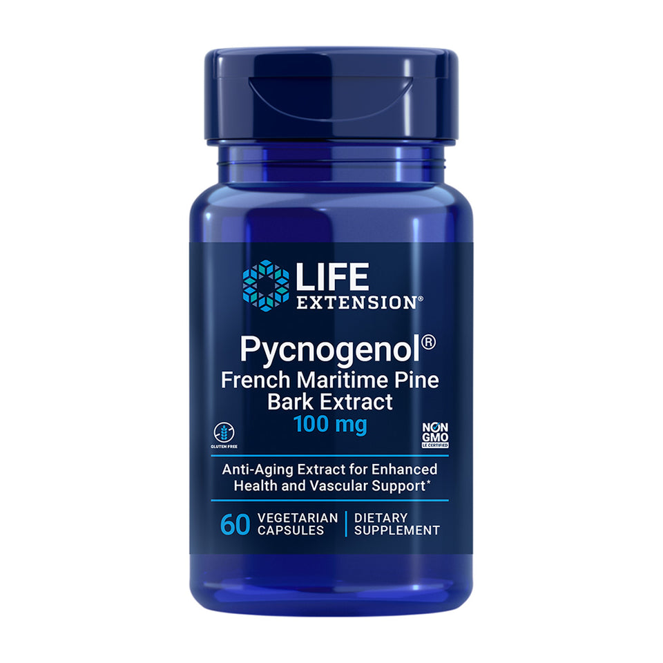 Life Extension ピクノジェノール フランス海岸松樹皮エキス 100mg、60植物性カプセル