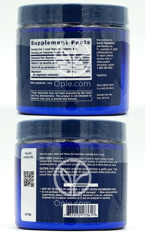 ライフエクステンション_エフェルベセント ビタミンC マグネシウム クリスタルパウダー、180g