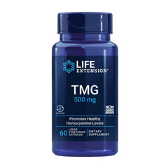 ライフエクステンション_TMG 500mg、ベジタリアンリキッドカプセル60粒