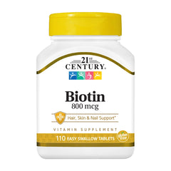 21stセンチュリー_ビオチン 800mcg、110イージースワロー錠