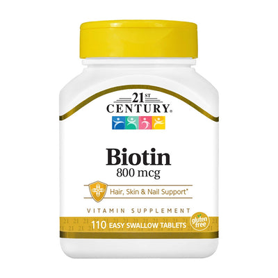 21stセンチュリー_ビオチン 800mcg、110イージースワロー錠