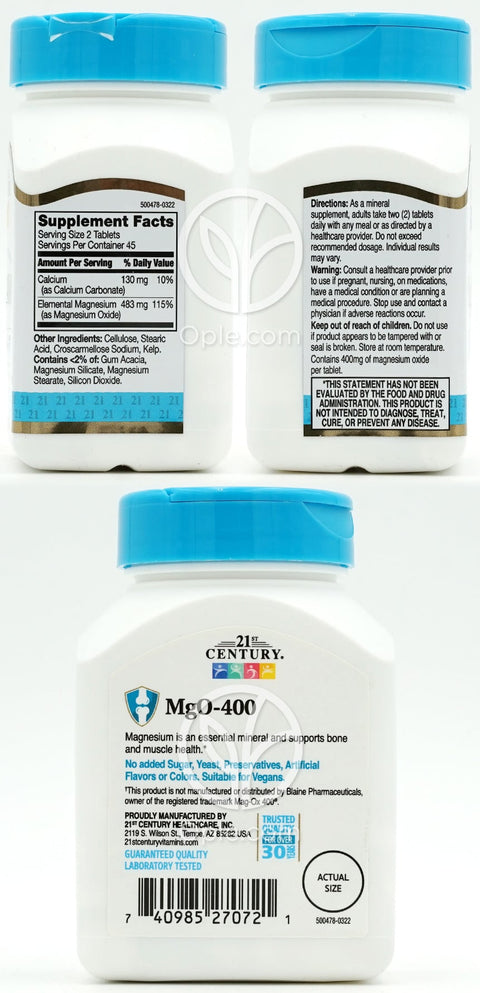 21세기센트리_마그네슘 400mg, 90타블렛