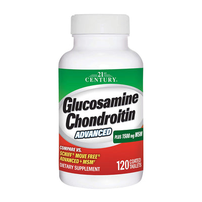 21st センチュリー_グルコサミン コンドロイチン アドバンスト プラス 1500mg MSM、120 錠