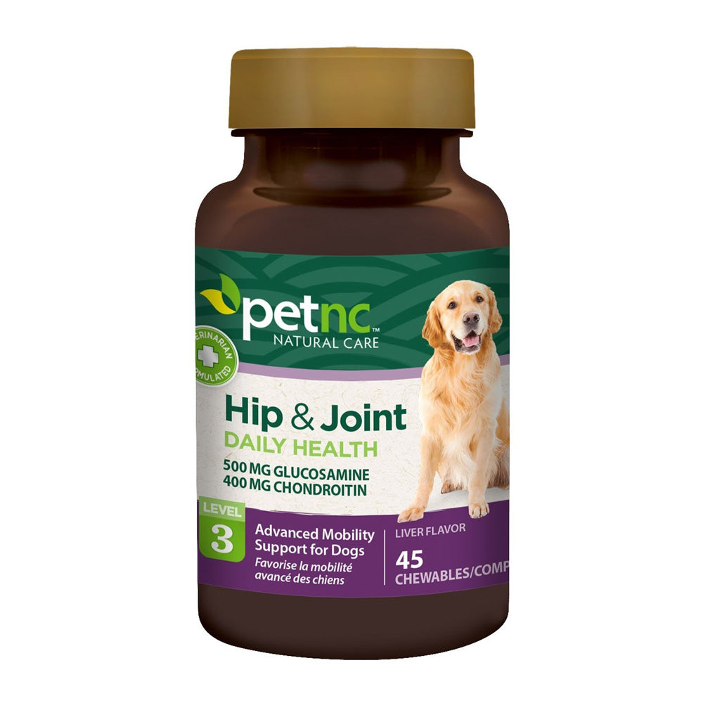 ペットナチュラルケア_ヒップ&ジョイントデイリーヘルス レベル3 レバー味、45粒入り
