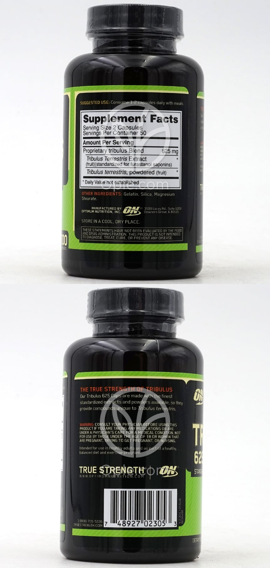 옵티멈뉴트리션_트리블러스 625mg, 100캡슐 — 후면