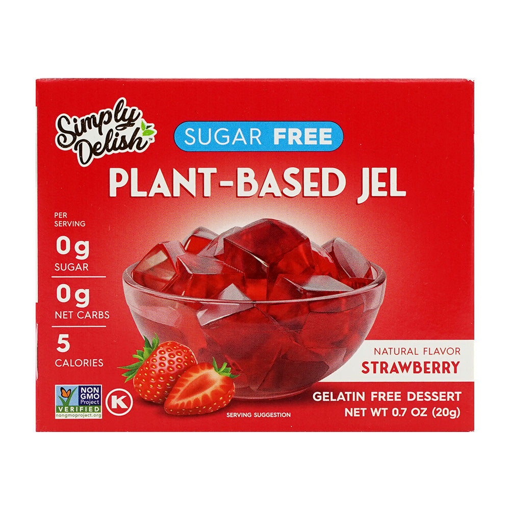 Simply Delish_植物性ゼリーデザート ストロベリーシュガーフリー、20g