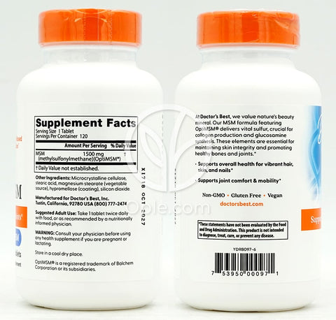 닥터스베스트_MSM 1500mg, 120 정