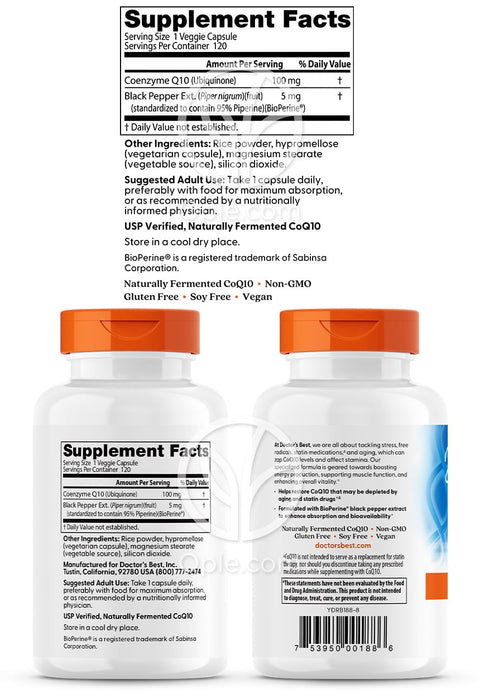 닥터스베스트_고흡수 코엔자임Q10 100mg, 120 베지캡슐