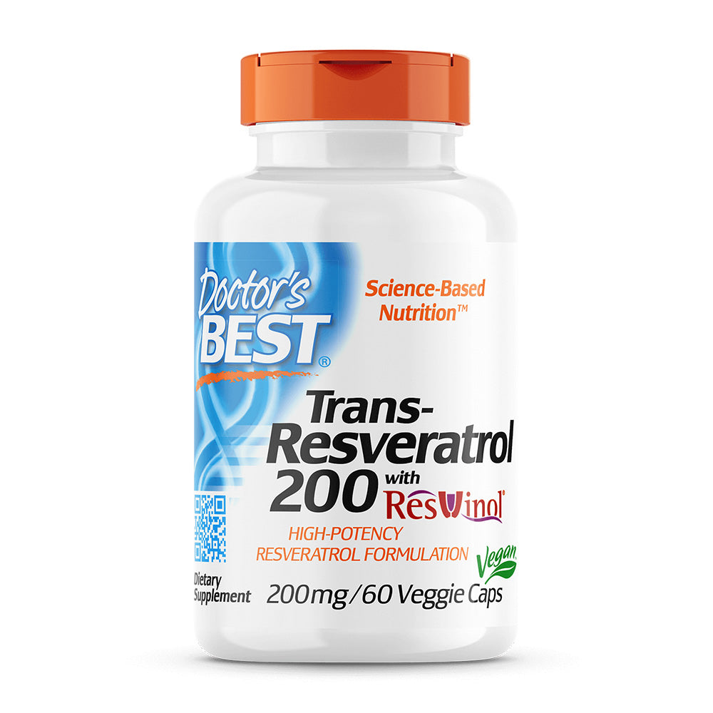 ドクターズベスト トランス-レスベラトロール200（レスビノール配合）200mg、60ベジカプセル