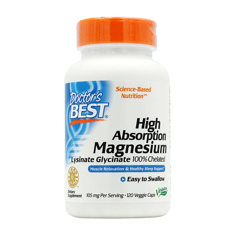 닥터스베스트_고흡수 마그네슘 라이시네이트 글리시네이트 100% 킬레이트 105mg, 120 베지캡슐