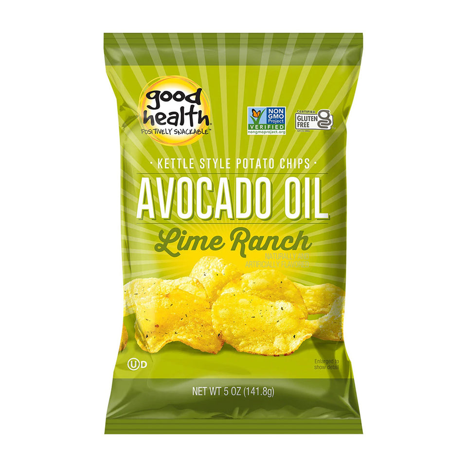 グッドヘルス_ケトルスタイルポテトチップス アボカドオイル ライムランチ、141.8g