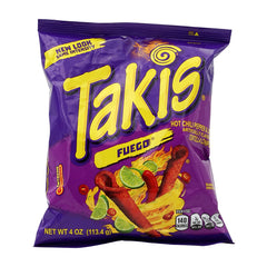 Takis Hot Chili Pepper Tortilla Chips Fuego,  4 oz