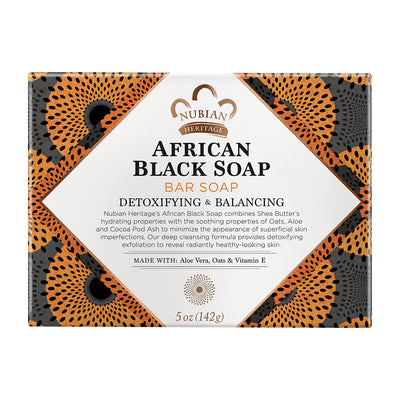 Nubian Heritage アフリカンブラックソープバー, 142g