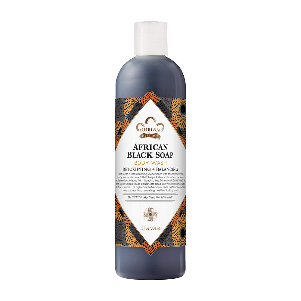 Nubian Heritage_アフリカンブラックソープ ボディウォッシュ、384ml