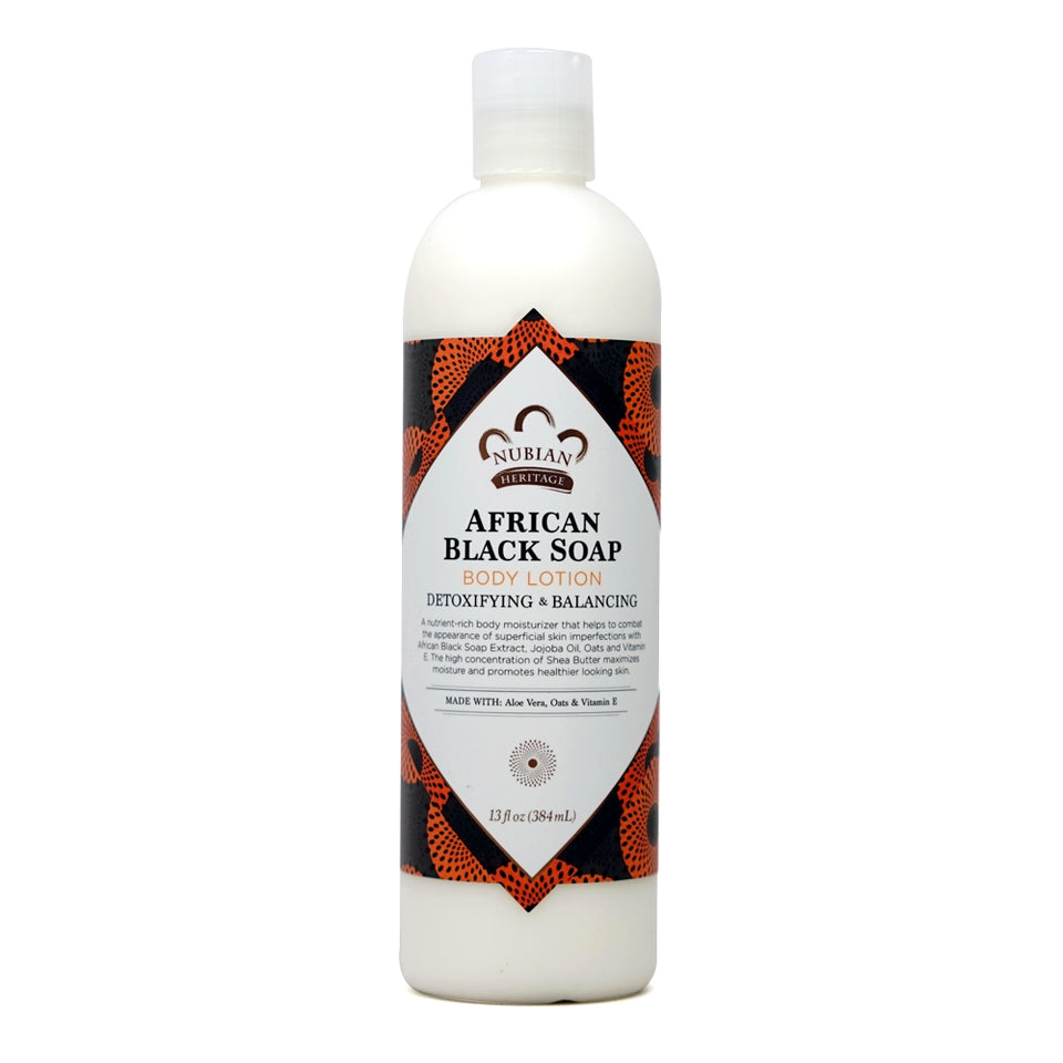 Nubian Heritage アフリカンブラックソープ ボディローション 384ml