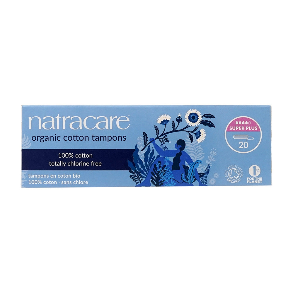 Natracare_オーガニックコットンタンポンスーパープラスアプリケーターなし、20個入
