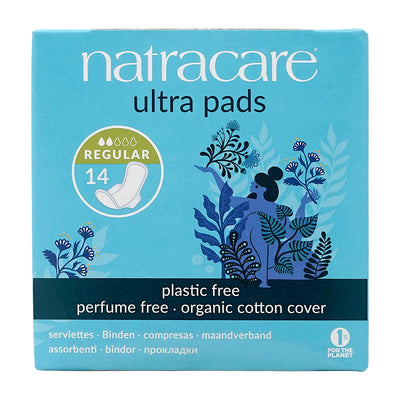 Natracare_ウルトラパッド 生理用ナプキン レギュラー 羽つき、14個入
