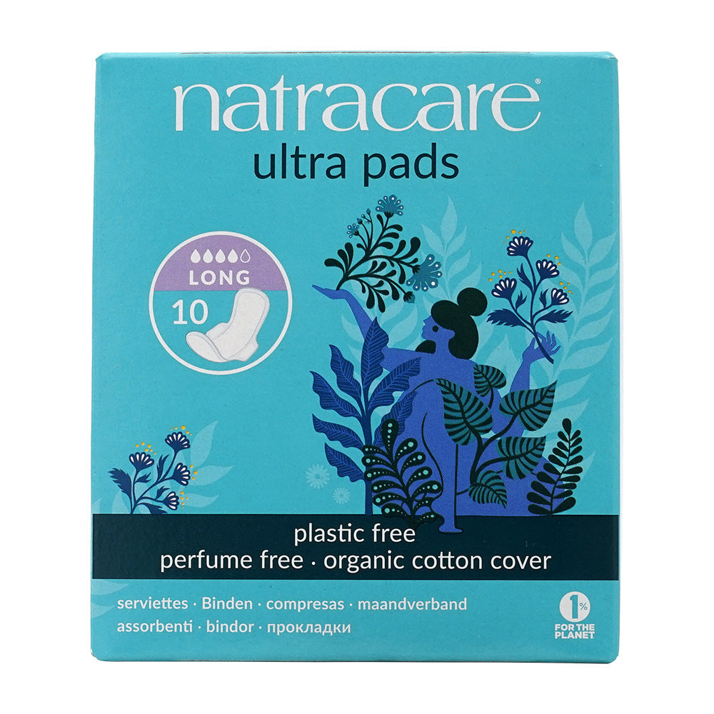 Natracare_ウルトラパッド ロング 羽つき、10個入り