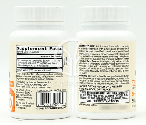 ジャローフォーミュラズ_ベータグルカン 250mg、60カプセル