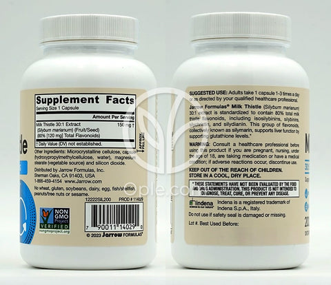 자로우포뮬러스_비건 밀크 씨슬 150mg, 200 베지캡슐