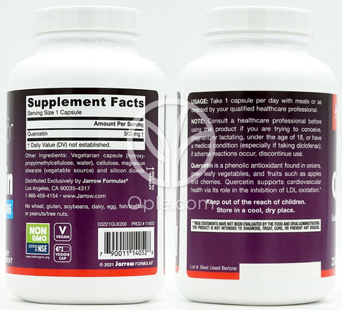 자로우포뮬러스_퀘르세틴 500mg, 200 베지캡슐