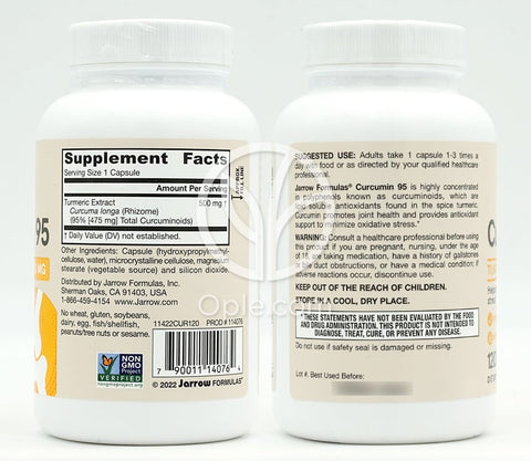 자로우포뮬러스_비건 커큐민 95 500mg, 120 베지캡슐