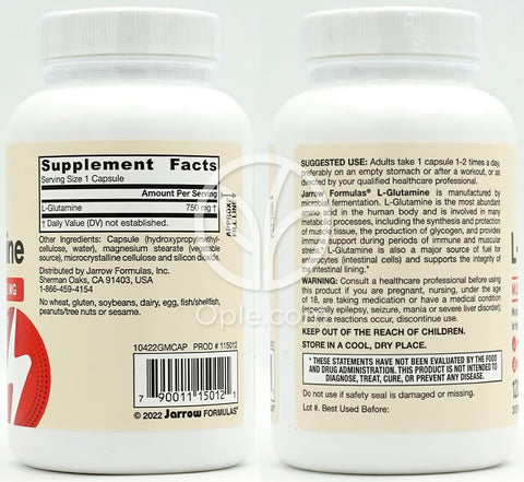자로우포뮬러스_비건 L 글루타민 750mg, 120 베지캡슐