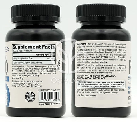 자로우포뮬러스_포스파티딜세린 PS 100 100mg, 120캡슐