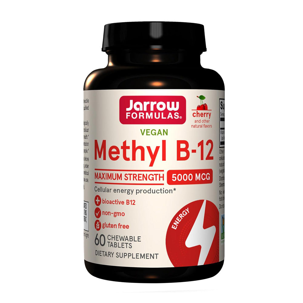 Jarrow Formulas_ビーガン メチルB-12 5000mcg チェリー、チュアブルタブレット60粒