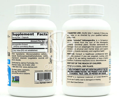 Jarrow Formulas_ビーガン アシュワガンダ 300mg、120ベジカプセル