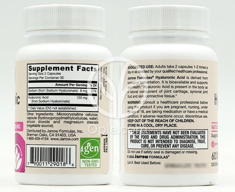 자로우포뮬러스_비건 히알루론산 120mg, 60 베지캡슐